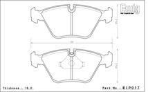 エンドレス ブレーキパッド Ewig CC38(ME22) フロント BMW M5 E34 M5H 88/1～94/6_画像2