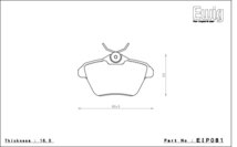 エンドレス ブレーキパッド Ewig MX72 リア アルファロメオ 166 2.5 V6 24V/3.0 V6 24V 936A1 936A2 99/9～ ate 2POT_画像2