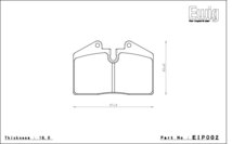 エンドレス ブレーキパッド Ewig CC35 type-E(N84M) リア ポルシェ 911 (964) 3.6 カレラ4/カレラ4 ターボルック 964 89/8～93/12_画像2