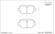 エンドレス ブレーキパッド Ewig CC33(S55G) 前後セット BMW E87 120i UF20 06/1～07/5_画像3