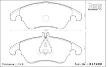エンドレス ブレーキパッド Ewig CC33(S55G) フロント メルセデスベンツ W212 セダン E350 4マチック アバンギャルド 212087 212087C_画像2