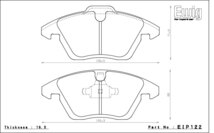 エンドレス ブレーキパッド Ewig W-003 フロント フォルクスワーゲン ゴルフ5 ＧＬＩ/ＧＴ 1KAXW 1KBLX 04～ PR No. 1KE (260mm DISC)_画像2