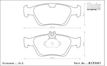 エンドレス ブレーキパッド Ewig MX72 フロント メルセデスベンツ W210 E240 2.6 210062 210262 2000/2/6 ESP無_画像2