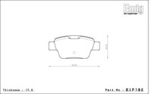 エンドレス ブレーキパッド Ewig CC43(N35S) リア アルファロメオ ミト 1.4T スプリント 6AT 95514P 10/3～11/4 BOSCH_画像2