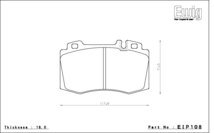 エンドレス ブレーキパッド Ewig MX72 フロント メルセデスベンツ W215 CL500 215375 99/10～02/10_画像2