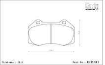 エンドレス ブレーキパッド Ewig W-003 フロント アルファロメオ ミト 1.4T スポーツ TB 6MT 955141 09/5～10/3 BOSCH_画像2