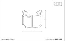 エンドレス ブレーキパッド Ewig W-003 リア BMW E82 135iクーペ UC30 UC35 08/2～_画像2