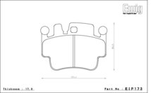 エンドレス ブレーキパッド Ewig CC33(S55G) リア ポルシェ 911 (997) 3.8 カレラ S 04/8～_画像2