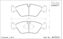 エンドレス ブレーキパッド Ewig CC35 type-E(N84M) 前後セット BMW E24 633CSi/635CSi C633 82～89_画像2