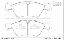 エンドレス ブレーキパッド Ewig CC43(N35S) フロント メルセデスベンツ W164 ML350 ブルーテック 164125 08/10～12/5_画像2