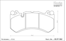 エンドレス ブレーキパッド Ewig CC38(ME22) 前後セット メルセデスベンツ W211 E63 AMG ステーションワゴン 211277 06/8～_画像2