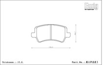 エンドレス ブレーキパッド Ewig CC33(S55G) リア ボルボ V70 T6 AWD Rデザイン BB6304TW 11/2～_画像2