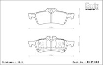 エンドレス ブレーキパッド Ewig W-003 リア BMW ミニ R53 クーパーS ジョン・クーパー・ワークス GPキット RE16_画像2