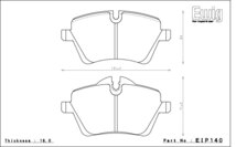 エンドレス ブレーキパッド Ewig CC35 type-E(N84M) フロント BMW ミニ R56 クーパーS MF16S SV16 07/2～_画像2