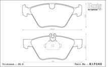 エンドレス ブレーキパッド Ewig CC40(ME20) 前後セット メルセデスベンツ W210 E280/E320 210055 210061 210065 210082 210265_画像2