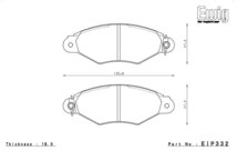 エンドレス ブレーキパッド Ewig CC40(ME20) フロント ルノー カングー 1.4/1.6 KCK4M KCK7J 02/3～09/8_画像2