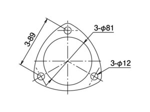 TRUST トラスト マフラーフランジ 80φ四角 スチール製 t=9mm