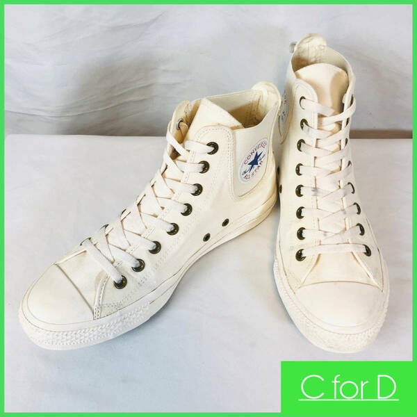 ★CONVERSE★27.0㎝ ハイカットスニーカー コンバース オールスター メンズ ホワイト 白 サイドゴア 8ホールシューズ S450