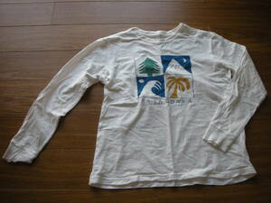 i339 patagonia パタゴニア ロンT 長袖Tシャツ キッズ KIDS S 120～130cm 子供用 プリントTシャツ ロングTシャツ ホワイトT 白T