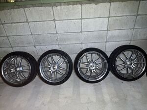 00002 WORK MEISTER　S2R ワークマイスター　17x7JJ+42 PCD114.3 5穴　195/40R17 22年18週　タイヤホイール4本セット+予備ホイール1本