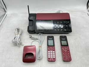【1円スタート】Panasonic KX-PD915DL-R 迷惑防止対策機能付ファクス KX-FKD506-R 子機付 スマホ連携 レッド FAX 電話機 DM0328N