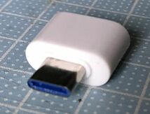 OTG スマホ タブレット インターフェイス 変換アダプター ホスト機能対応 USB3.00 メス - USB Type-C オス データ転送 電源チャージ 白色_画像2