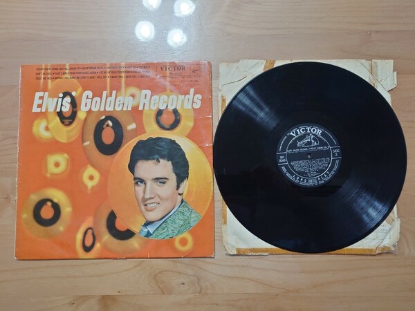 ★エルヴィス・プレスリー Elvis Presley★ELVIS' GOLDEN RECORDS★ジャケット破損あり★LPレコード★中古品★レコードスレ多 ★RA規格