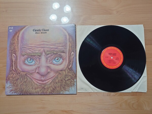 ★ジェントル・ジャイアント Gentle Giant ★スリー・フレンズ Three Friends★LPレコード★中古品 ★ジャケット経年傷み、汚れ