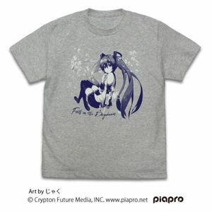 初音ミク Tシャツ じゃくVer. 半袖 Mサイズ グレー