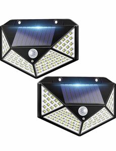 ソーラーライト センサーライト 屋外照明 人感センサー 4面発光 2個セット 屋外照明 太陽光発電 最新版 LED