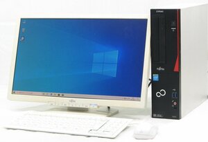 富士通 ESPRIMO D583/K FMVD12011 ■ 20インチワイド 液晶セット ■ Celeron-G1840/DVDROM/省スペース/Windows10 デスクトップ