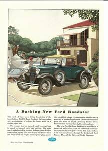 *1931 year. automobile advertisement Ford Roadster Ford