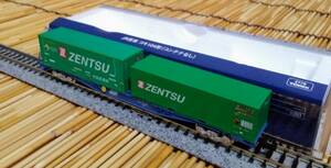 ▼TOMIX-2778&朗堂▼コキ104-2426+ZENTU-U47A&UV56Aコンテナ(合計2個搭載)セット/全国通運(全通)/HOGARAKADOU/中古