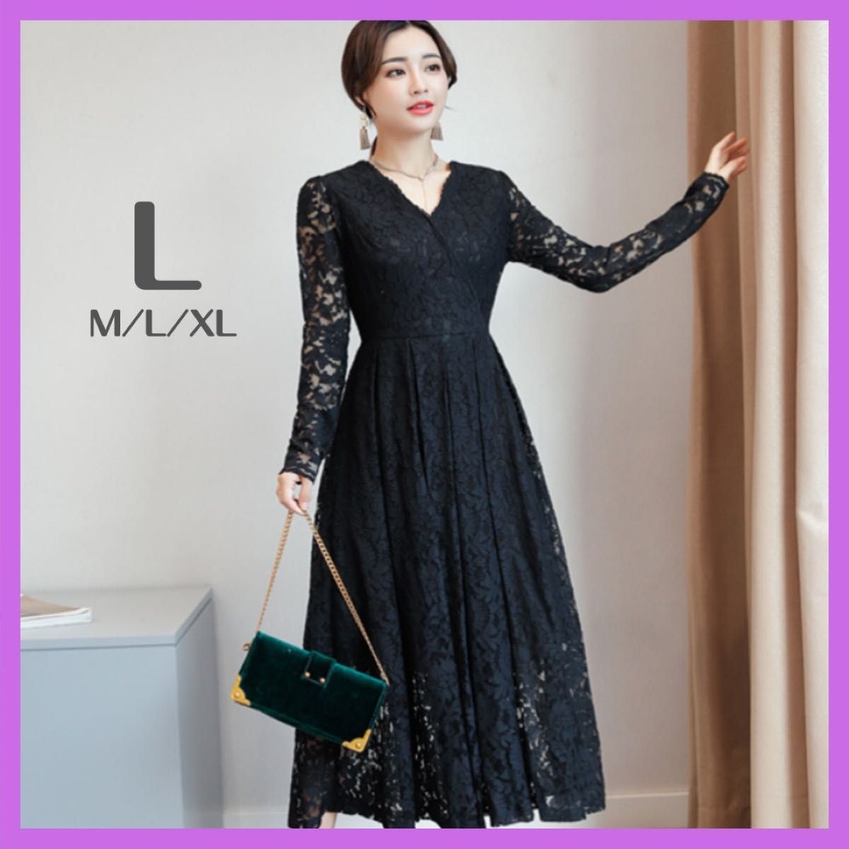 SALE! TADASHI SHOJIカットワークレース*フリルオフショルダードレス