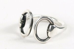 【美品】HERMES エルメス シルバーリング ホースビット指輪 925 ブランドアクセサリー 50 10号 小物 雑貨【NU42】