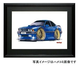 イラスト ＢＭＷ　E24 ６シリーズ（青）