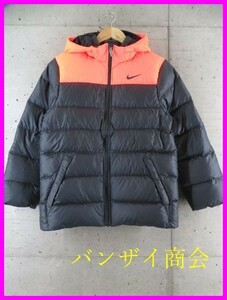 6190m101◆キッズサイス◆最強ダウン◆NIKE ナイキ フーディ 羽毛ダウンジャケット L/パーカー/ブルゾン/ジャージ/子供服