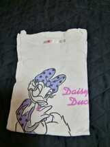 中古　UNIQLO　ディズニー　Daisy　Duck　半袖Tシャツ　ホワイト　M_画像1