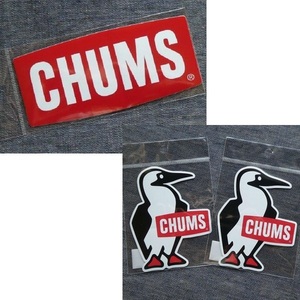 3枚セット CHUMS ステッカー CH62-1071 CH62-1622 新品 防水素材