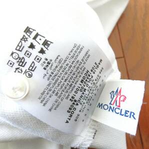 ほぼ未使用 ★ MONCLER モンクレール ポロシャツ 半袖 S ワッペン 白 001 MAGLIA POLO MANICA CORTA SHORT SLEEVED POLO SHIRTの画像5