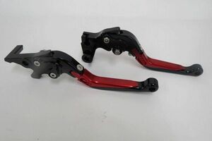 ZF-R25 2014-2017 R3/MT03 2015-2017 可倒式 ダブルビレットレバー 黒×赤 【ae-r25-i】