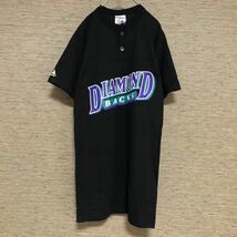 マジェスティック 半袖Tシャツ ダイヤモンドバックス　メジャーリーグ　ヘンリーネック15 古着　入手困難 激レア 希少 ベースボール_画像1