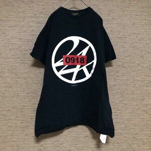 24カラッツ　半袖Tシャツ　デカロゴ　ビッグロゴ　デカプリント　LDH　A4　古着 人気 入手困難 希少 激レア ビッグプリント　黒　ブラック