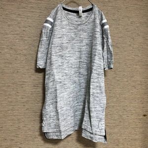 アディダス 半袖Tシャツ　パフォーマンスロゴ　ワンポイント　霜降りグレー25 古着　入手困難　希少デザイン　激レア　一点もの ホワイト