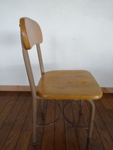 antique child chair 　アンティーク ビンテージ　子供　椅子　スクールチェア　インダストリアル　鉄脚　米国購入_画像5