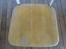 antique child chair 　アンティーク ビンテージ　子供　椅子　スクールチェア　インダストリアル　鉄脚　米国購入_画像8