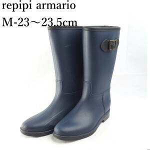 EB2716*repipi armario*レピピアルマリオ*レディースレインブーツ*M-23〜23.5cm*ネイビー