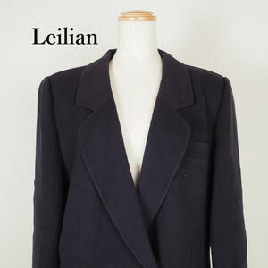 L0493*Leilian*レリアン*レディースコート*サイズ11*紺*