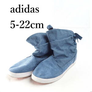 EB2816*adidas*アディダス*レディースハイカットシューズ*5-22cm*デニム色