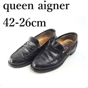 LK7295*queenaigner*クイーンアイグナー*メンズシューズ*ビジネスシューズ*42-26cm*黒